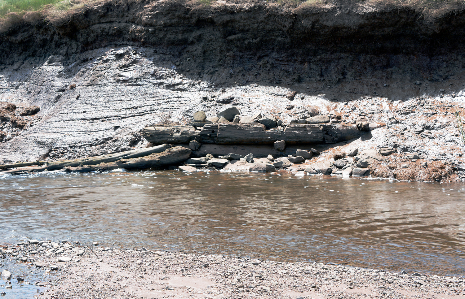 Built Structure of unknown origin on the South Branch of the Apple River.